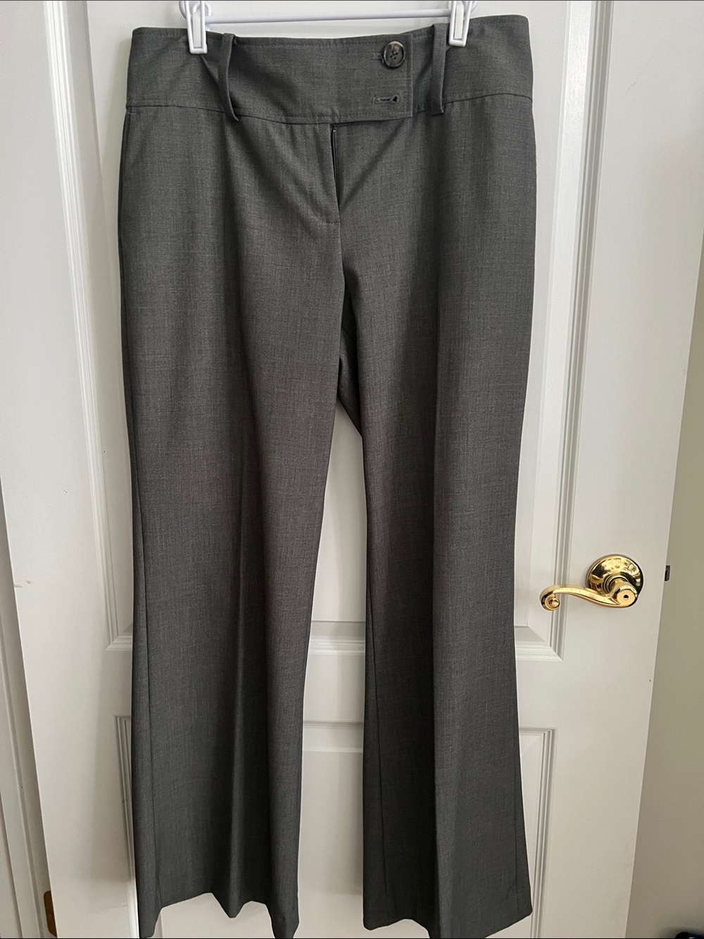 Women's Gray Dress Pants - Classic Wide-Leg Trousers